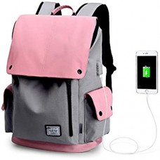 WindTook USB Anschluss Laptop Rucksack Damen Herren Daypack Schulrucksack für 15 6 Zoll Notebook Wasserabweisend 20L 30 x 17 x 45cm Rosa