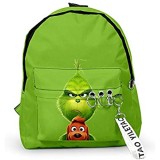 Kinder Rucksack 3D Anime Grinch Kinderrucksäcke Rucksack Schultasche Coole Mode Jungen Backpack Mädchen Student Gedruckt Daypack (grh7)
