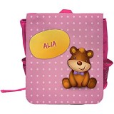 Kinder-Rucksack mit Namen Alia und schönem Bären-Motiv für Mädchen