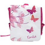 Kinder-Rucksack mit Namen Emilia und schönem Motiv mit Schmetterlingen für Mädchen