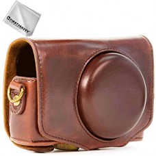 Dunkelbraun Premium Qualität Ganzkörper- präzise Passform PU-Leder Kameratasche Fall Tasche Cover für Sony Cyber-Shot DSC HX99 HX95 HX90V HX80