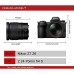 First2savvv braun Flexible Neopren DSLR/SLR Kameratasche für Nikon Z7 Z6 (NIKKOR Z 24-70mm f/4 S) + Reinigungstuch