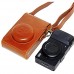First2savvv braun Premium Qualität Ganzkörper- präzise Passform PU-Leder Kameratasche Fall Tasche Cover für Ricoh GR III GR II GR