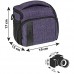 PEDEA DSLR-Kameratasche Fashion Fototasche für Spiegelreflexkameras mit wasserdichtem Regenschutz Tragegurt und Zubehörfächern (Größe L lila)