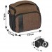 PEDEA DSLR-Kameratasche Fashion Fototasche für Spiegelreflexkameras mit wasserdichtem Regenschutz Tragegurt und Zubehörfächern (Größe L braun)
