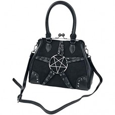 Banned Alternative Pentagram Frauen Handtasche schwarz Polyurethan Polyester Gothic Rockwear