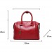 Coolives Damen Tasche Handtasche Henkeltasche aus PU-Leder Boston Umhängetasche Schultertasche Elegant Taschen Grau Rot EINWEG