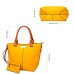 Dinamyta Damen-Handtasche Leder Handtasche Kamelfarben Schultertasche Shopper für Damen Trendtasche für Damen