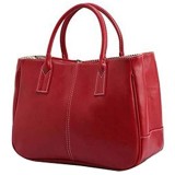 Handtaschen Einfach Handtasche Damen Mode PU Leder Henkeltaschen Wasserdicht Outdoor Handbag Shopper Reise Henkeltasche (Rot)