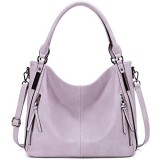 KL928 tasche damen Handtasche Umhängetasche Schultertasche Damenhandtasche PU Leder elegante Tasche damen Henkeltaschen für frauen (K taro purple)