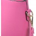 LONGCLASS exklusive Designer Damen Handtasche ELEGANTO fein verarbeitete Mode Tasche mit drei weichen Innentaschen edler Gold Verzierung und Umhängeband elegante Handtaschen Damen weiß creme pink