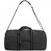 Canvas Barrel Bag - Sporttasche 45 Liter Duffel Bag Tasche aus 100% Baumwolle mit Echt-Leder Veredelung (Manufaktur13) (Grey Matter)