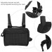 Deror Brusttasche Multifunktions-Tragbare Taktik Polyester Verstellbare Brusttasche Hängeset Schwarz