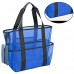 YARNOW Mesh Strandtasche mit Taschen Große Einkaufstasche für Strandspielzeug Leichte Tasche für Reisen Schwarz