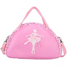 besbomig Tanztasche Handtasche für Mädchen Kinder Sporttasche Umhängetasche Balletttasche Schulranzen für Ballett Tanz Gymnastik Rosa