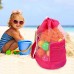 Latinaric 1pc Sand Strand Tasche Netztasche Sandspielzeug Aufbewahrungstasche für Kinder
