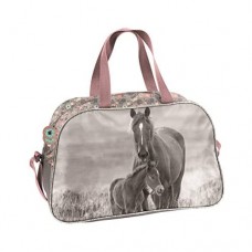 Ragusa-Trade Mädchen Kinder Sporttasche Reisetasche mit tollem Pferde Motiv 40 x 25 x 13 cm