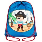 STEFANO Kinder Reisegepäck Waschtasche Turnbeutel Reisetasche Rucksack Trolley oder als Set (M2 Pirat Turnbeutel)
