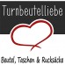 Turnbeutelliebe® Turnbeutel mit Spruch - lustige Denglisch Sprüche - Bedruckt - Baumwolle schwarz - Sportbeutel - Rucksack - ca. 12 Liter - 37 x 46 cm