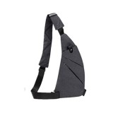 Crossbody Sling Bag Schultertasche Anti-Diebstahl Brusttasche Multi-Pocket-Rucksack für Herren Und Damen .(grau linke Hand)