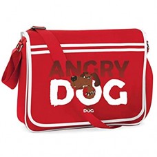 Druckerlebnis24 Schultertasche - Angry Dog Hund Halsband - Umhängetasche geeignet für Schule Uni Laptop Arbeit