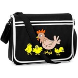 Druckerlebnis24 Schultertasche - Geflügel Huhn Tier Vogel - Umhängetasche geeignet für Schule Uni Laptop Arbeit