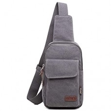 FANDARE Brusttasche Herren Schultertasche Sling Bag Rucksack 7.9 inch iPad Sling Bag Segeltuch Tasche Umhängetasche Sporttasche für Wandern Abenteuer Sport Reisen und Joggen