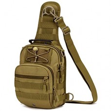 Yakmoo Taktische Militärische Brusttasche wasserdichte Schultertasche Molle System Chest Sling Pack Crossbody Bag Umhängetasche für Outdoors