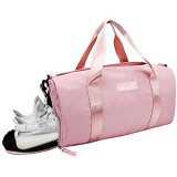 ATIVAFIT Sporttasche Wasserdicht Reisetasche mit Schuhfach und Schultergurt 24 L Handgepäck für Übernachtung Reisen Sport Gym Urlaub Taschen/Sporttasche für Damen und Herren Rosa