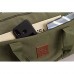 Canvas Barrel Bag - Sporttasche 24 Liter Duffel Bag Umhängetasche/Seesack aus 100% Baumwolle mit Echt-Leder Veredelung (Manufaktur13) (Olive)