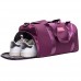 Damen Sporttasche mit Schuhfach und Nasstasche große Sport-Seesack-Trainingshandtasche Yogatasche m JU SHUN