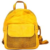 BZNA Bag Sam gelb Backpacker Designer Rucksack Damenhandtasche Schultertasche Leder Nappa Italy Neu