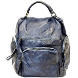 BZNA Bag Stella blau Backpacker Designer Rucksack Damenhandtasche Schultertasche Leder Nappa sheep ItalyNeu