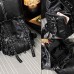 Coolives Damen Punk Große Rucksackhandtasche mit Niet Teenager Mädchen Rucksäcke Daypack aus PU Leder Schwarz EINWEG