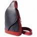 Florence Damen Rucksack Schultertasche Tasche schwarz rot Leder OTF602S Leder Schultertasche