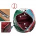GGLZMMF Stitching Retro Damen Leder Rucksack Großvolumige Freizeit Reisetasche Handgemachte Rucksack Geometrische Dumpling-Tasche Multicolor-OneSize