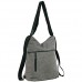 JJones Große Damen Rucksack Handtasche aus Leder und Canvas - eine Tasche Rucksack Kombination