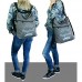 JJones Große Damen Rucksack Handtasche aus Leder und Canvas - eine Tasche Rucksack Kombination