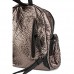 styleBREAKER Rucksack Handtasche in Metallic Stepp Optik und Reißverschluss Tasche Damen 02012199 Farbe:Schwarz metallic