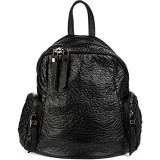 styleBREAKER Rucksack Handtasche in Metallic Stepp Optik und Reißverschluss Tasche Damen 02012199 Farbe:Schwarz metallic