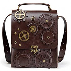 Vintage Steampunk Rucksack Retro Gothic Gear Handmade Leder Handtasche