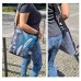 Bertoni Funky Handtasche Damen Umhängetasche aus Filz mit Reißverschluss modisch bunt ausgefallen Schultertasche als Arbeitstasche Freizeittasche Crossbody Bag