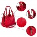 Big Handbag Shop Mehrfachtaschen Mittlere Größe Umhängetasche/Schultertasche für Frauen - Mit langem Schulterriemen und eine kleine Taschencharme