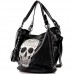 Star-Trends Damen Handtasche Totenkopf Skull Bone Bowling Bag Gothic Punk Damentasche Schultertasche by