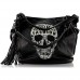 Star-Trends Damen Handtasche Totenkopf Skull Bone Bowling Bag Gothic Punk Damentasche Schultertasche by