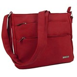 STEFANO Damen Umhängetasche Schultertasche Frauen Handtasche Soft PU Verschiedene Modelle (M1- Rot)