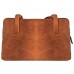 Hill Burry Damen Handtasche - Umhängetasche | aus weichem hochwertigem Rindsleder - Vintage Elegante Abendtasche | Schulterbeutel - Fashion Bag | Schultertasche - Shopper (Braun)