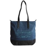 Modische Canvas Tasche von Bag Street - Damentasche Shopper Umhängetasche VintageHandtasche - Baumwollstoff Segelstoff (Blau) - präsentiert von ZMOKA®