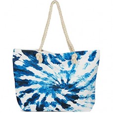 styleBREAKER Damen XXL Strandtasche mit Batik Wirbel Muster Print Reißverschluss Schultertasche Shopper 02012344