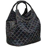 Trendyshop365 Strandtasche Einkaufstasche Shopping 34 Liter Damen-Tasche Dickes Gewebe Gesteppt (schwarz)